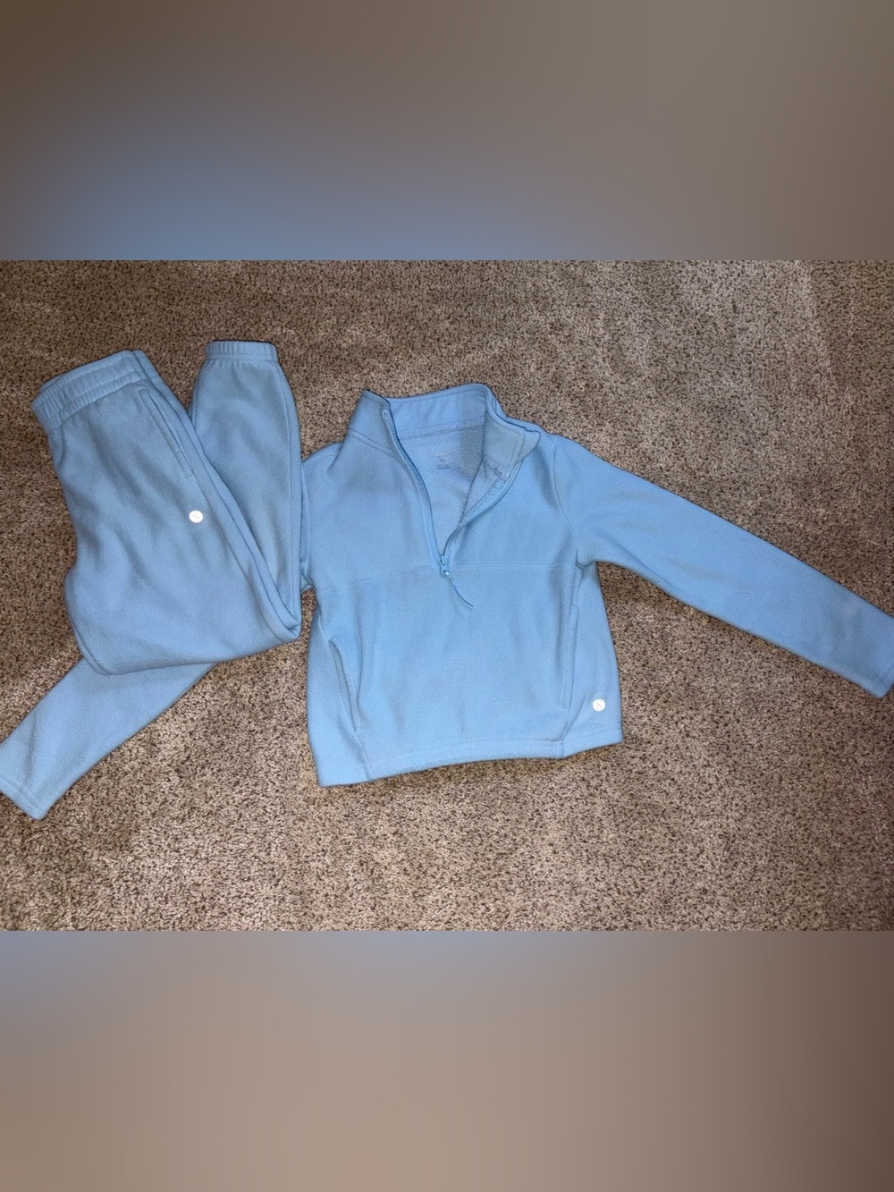 Light Blue Women's Quarter-Zip Fleece Pullover